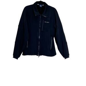 Arc'teryx mens Polartec jacket black size L zip pockets ***flaws see photos***